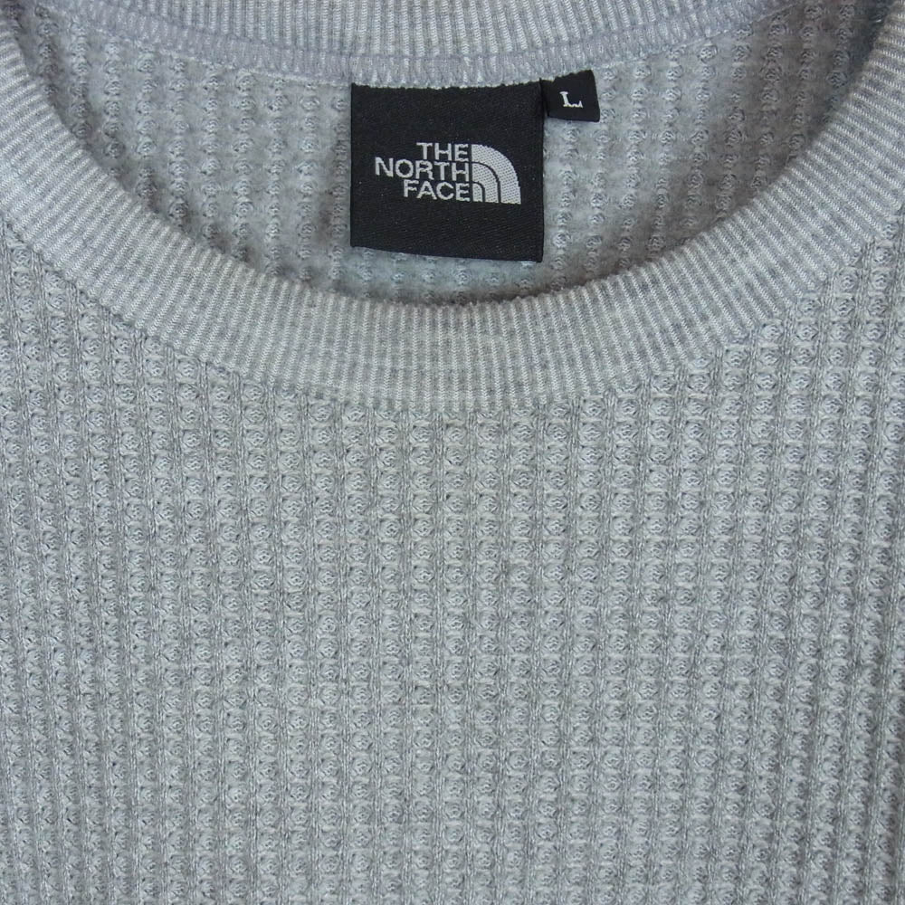 THE NORTH FACE ノースフェイス NT62032 L/S Warm Waffle Crew ロングスリーブ ウォーム ワッフル クルーネック カットソー 長袖 Tシャツ グレー系 L【中古】