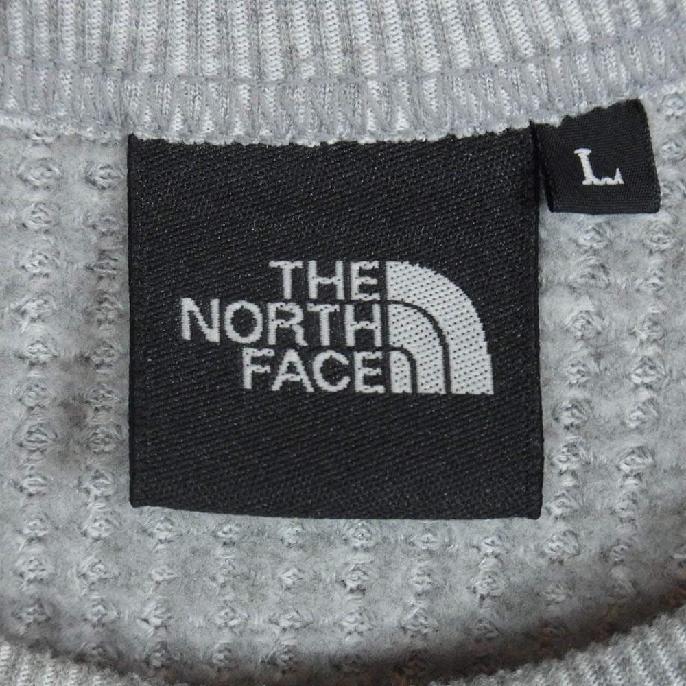 THE NORTH FACE ノースフェイス NT62032 L/S Warm Waffle Crew ロングスリーブ ウォーム ワッフル クルーネック カットソー 長袖 Tシャツ グレー系 L【中古】