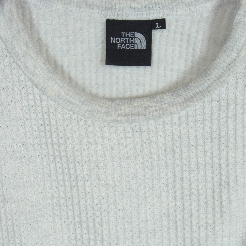 THE NORTH FACE ノースフェイス NT62436 L/S Warm Waffle Crew ロングスリーブ ウォーム ワッフル クルーネック カットソー 長袖 Tシャツ グレー系 L【中古】