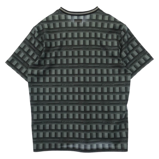 Supreme シュプリーム 20SS Grid Soccer Jersey グリッド サッカー ジャージ Vネック 半袖 Tシャツ カットソー グリーン系 L【中古】