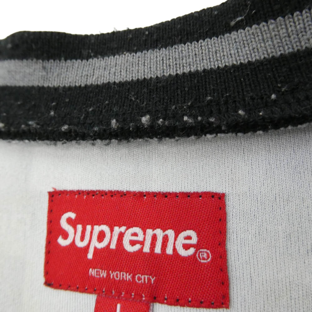 Supreme シュプリーム 20SS Grid Soccer Jersey グリッド サッカー ジャージ Vネック 半袖 Tシャツ カットソー グリーン系 L【中古】