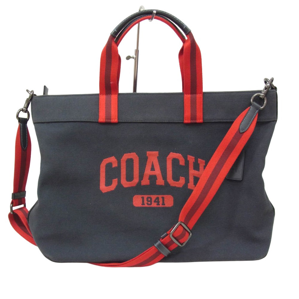 COACH コーチ CBI40 トート バッグ 38 キャンバス ショルダー バッグ グレー系【中古】