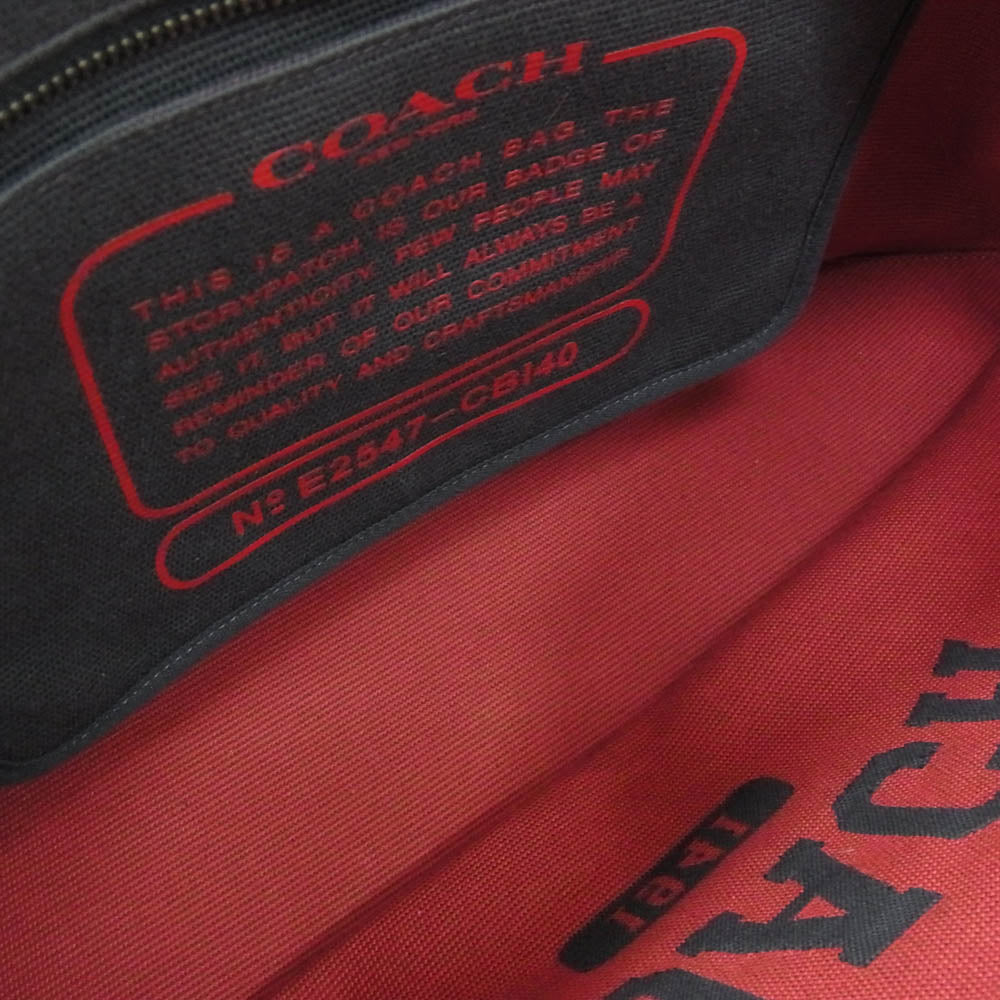COACH コーチ CBI40 トート バッグ 38 キャンバス ショルダー バッグ グレー系【中古】