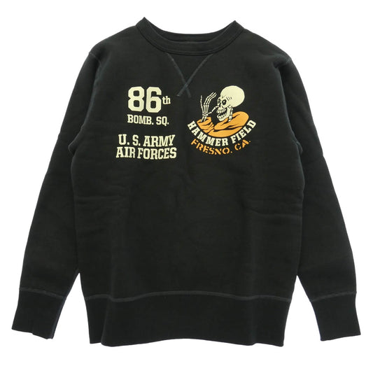 Buzz Rickson's バズリクソンズ BR64875 プリント 長袖 スウェットシャツ トレーナー ブラック系 L【極上美品】【中古】