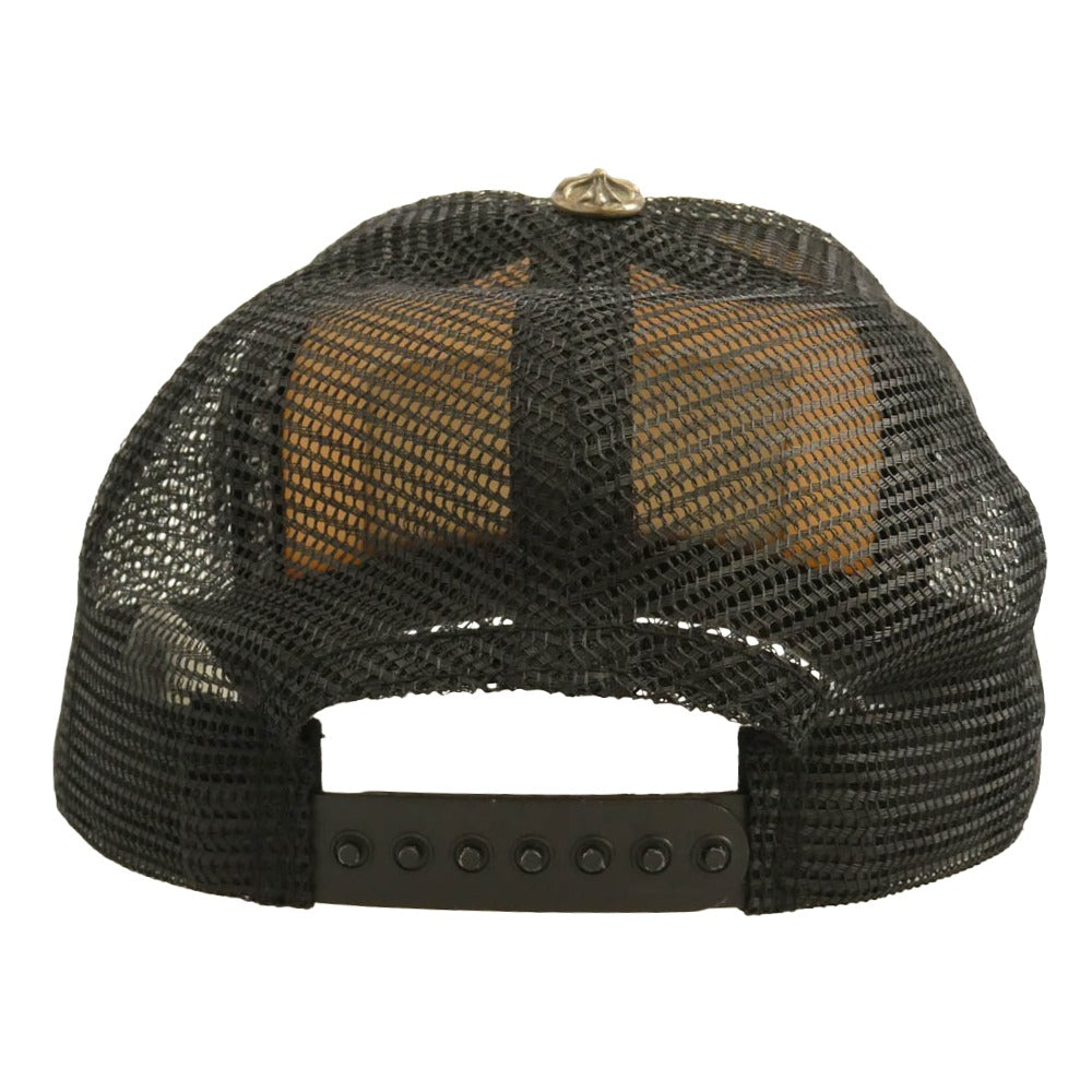 CHROME HEARTS クロムハーツ（原本無） Foti Trucker Cap フォティ トラッカー メッシュ キャップ FOTIパッチ クロスボール 帽子 ブラック系 ホワイト系 53-60【中古】