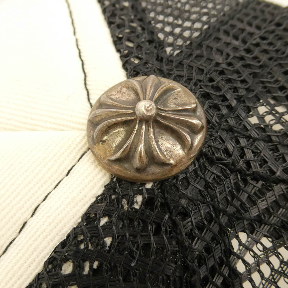 CHROME HEARTS クロムハーツ（原本無） Foti Trucker Cap フォティ トラッカー メッシュ キャップ FOTIパッチ クロスボール 帽子 ブラック系 ホワイト系 53-60【中古】