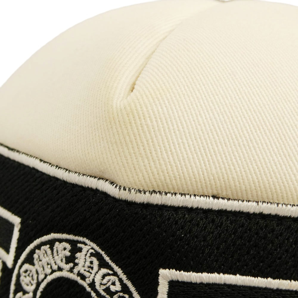 CHROME HEARTS クロムハーツ（原本無） Foti Trucker Cap フォティ トラッカー メッシュ キャップ FOTIパッチ クロスボール 帽子 ブラック系 ホワイト系 53-60【中古】
