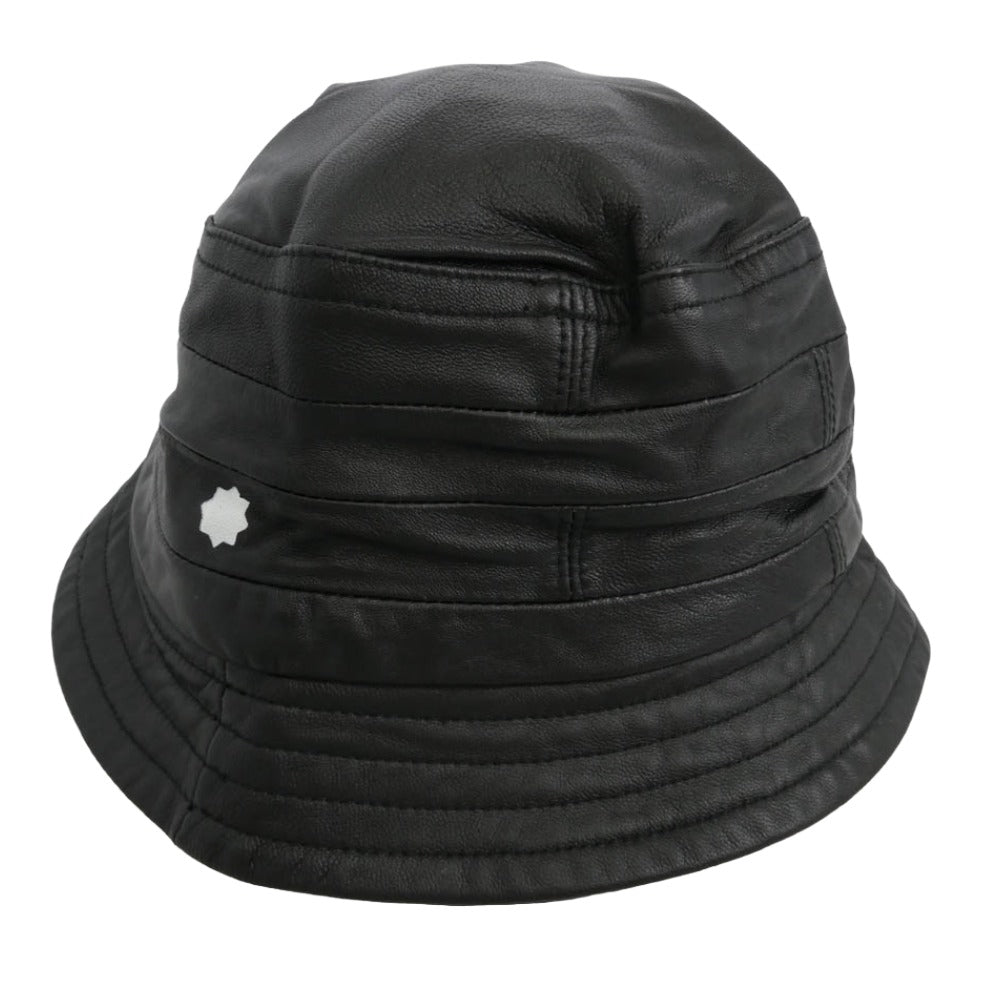 マジックスティック 15SS　 15SS-LUX-002 BLACK IS EVERYTHING ブラック イズ エブリシング LUX LEATHER HAT STEEL ラックス レザー ハット スティール ブラック系 L【極上美品】【中古】