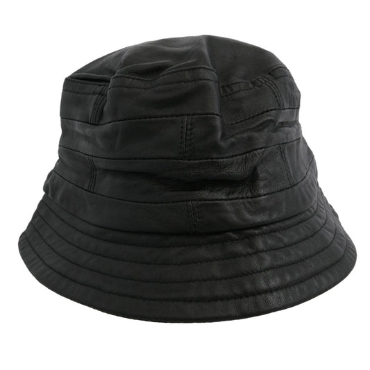 マジックスティック 15SS　 15SS-LUX-002 BLACK IS EVERYTHING ブラック イズ エブリシング LUX LEATHER HAT STEEL ラックス レザー ハット スティール ブラック系 L【極上美品】【中古】