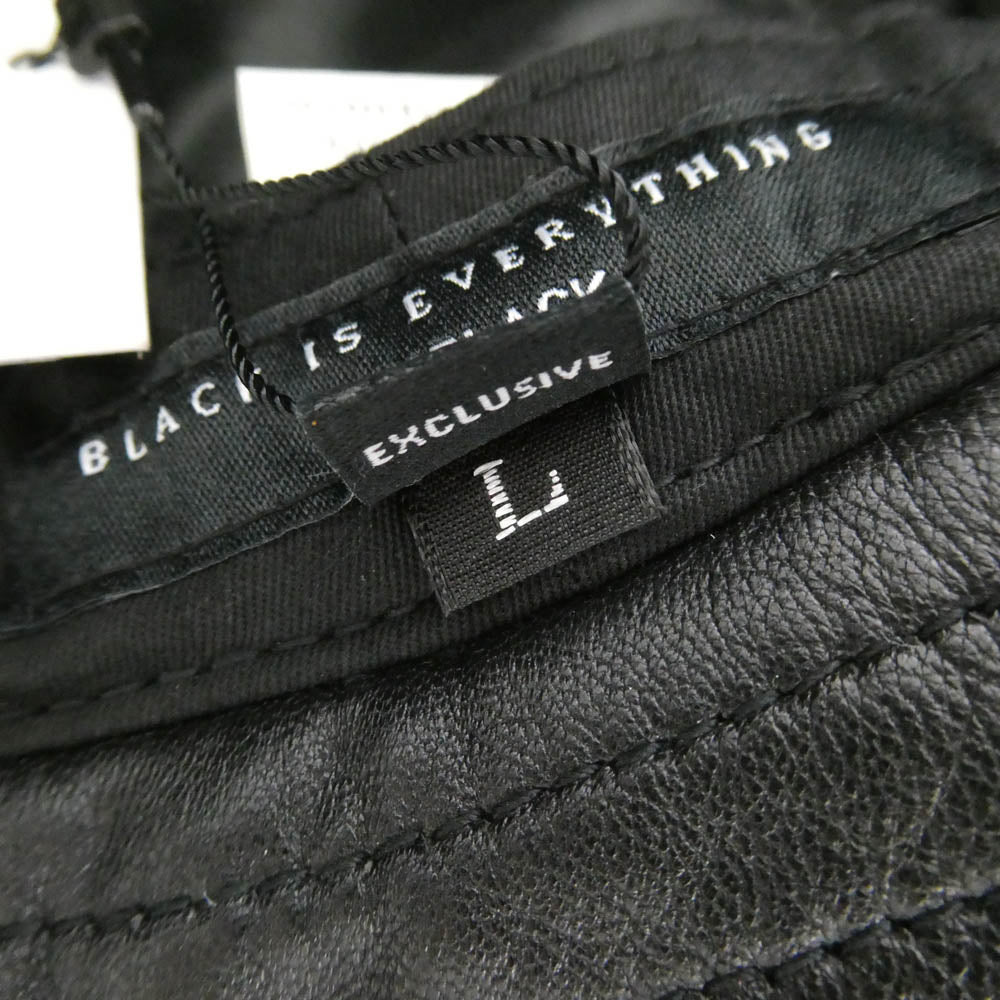 マジックスティック 15SS　 15SS-LUX-002 BLACK IS EVERYTHING ブラック イズ エブリシング LUX LEATHER HAT STEEL ラックス レザー ハット スティール ブラック系 L【極上美品】【中古】