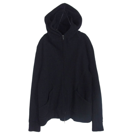 カズユキクマガイアタッチメント 16AW KB62-118 カシミヤ混 ストレッチ フラノ ジップアップ パーカー ブラック系 1【中古】