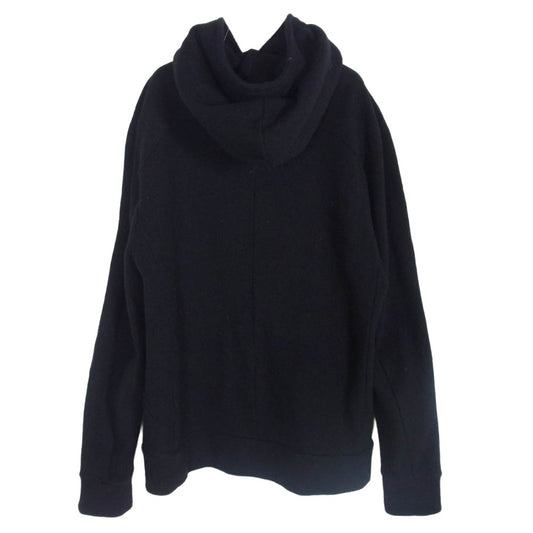 カズユキクマガイアタッチメント 16AW KB62-118 カシミヤ混 ストレッチ フラノ ジップアップ パーカー ブラック系 1【中古】