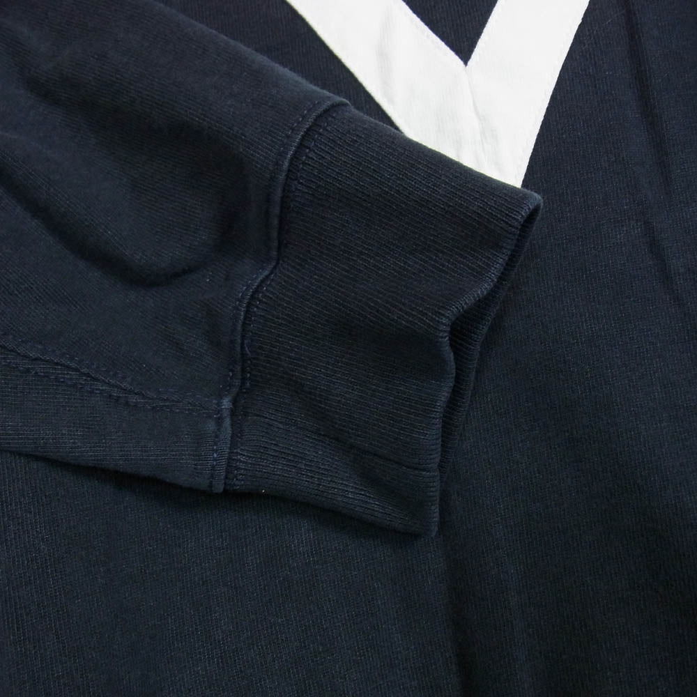 POLO RALPH LAUREN ポロ・ラルフローレン ロゴワッペン 長袖 ポロ ラガーシャツ ダークネイビー系 XL【中古】