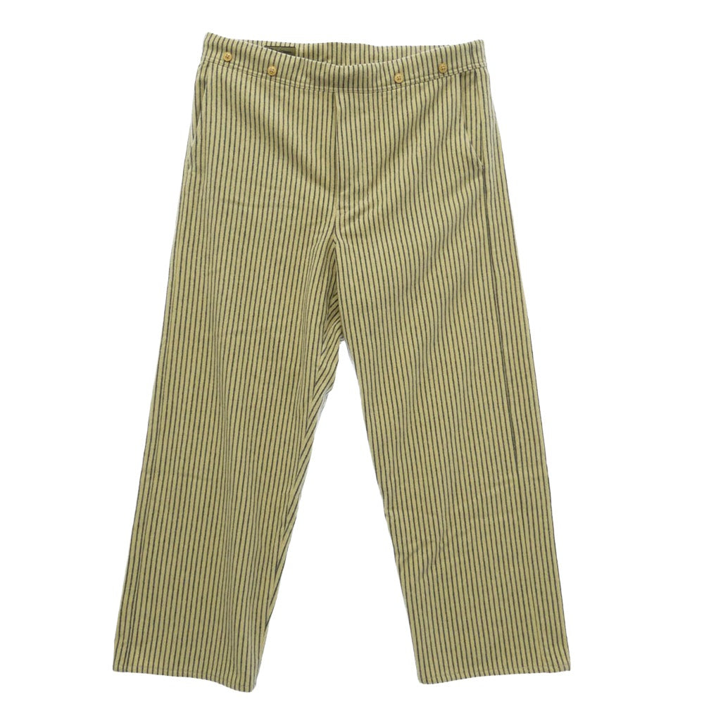Nigel Cabourn ナイジェルケーボン ヒッコリーストライプ ウール パンツ ベージュ系 ブラック系 34【中古】