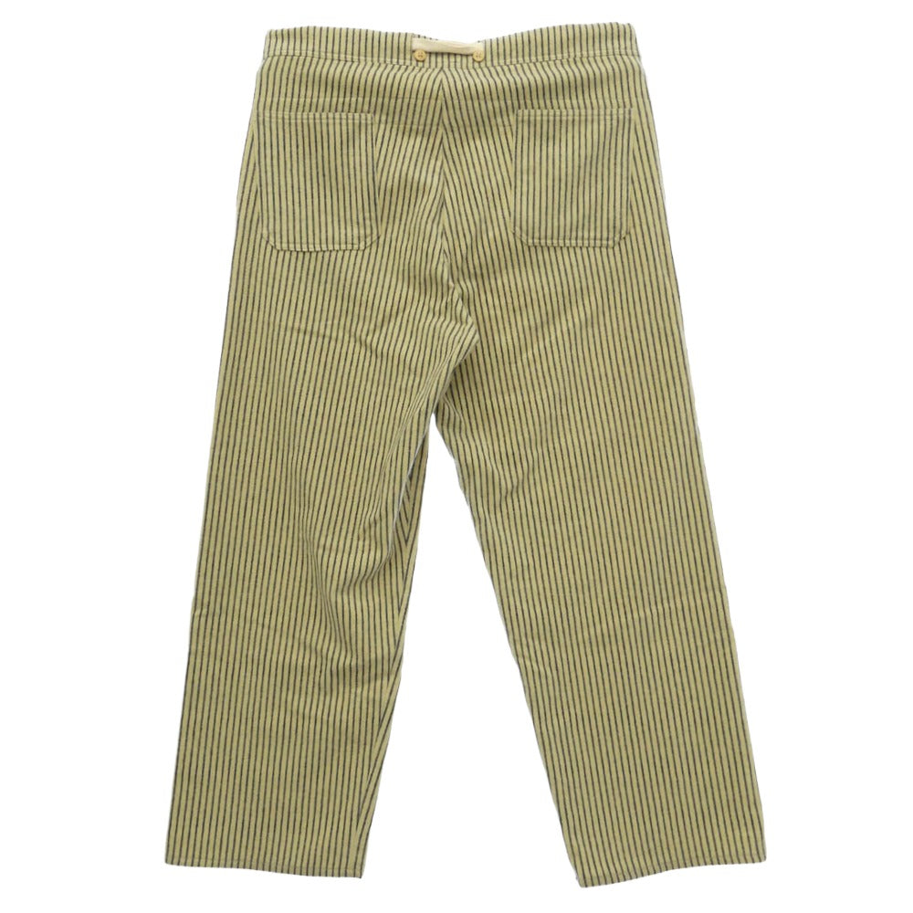 Nigel Cabourn ナイジェルケーボン ヒッコリーストライプ ウール パンツ ベージュ系 ブラック系 34【中古】