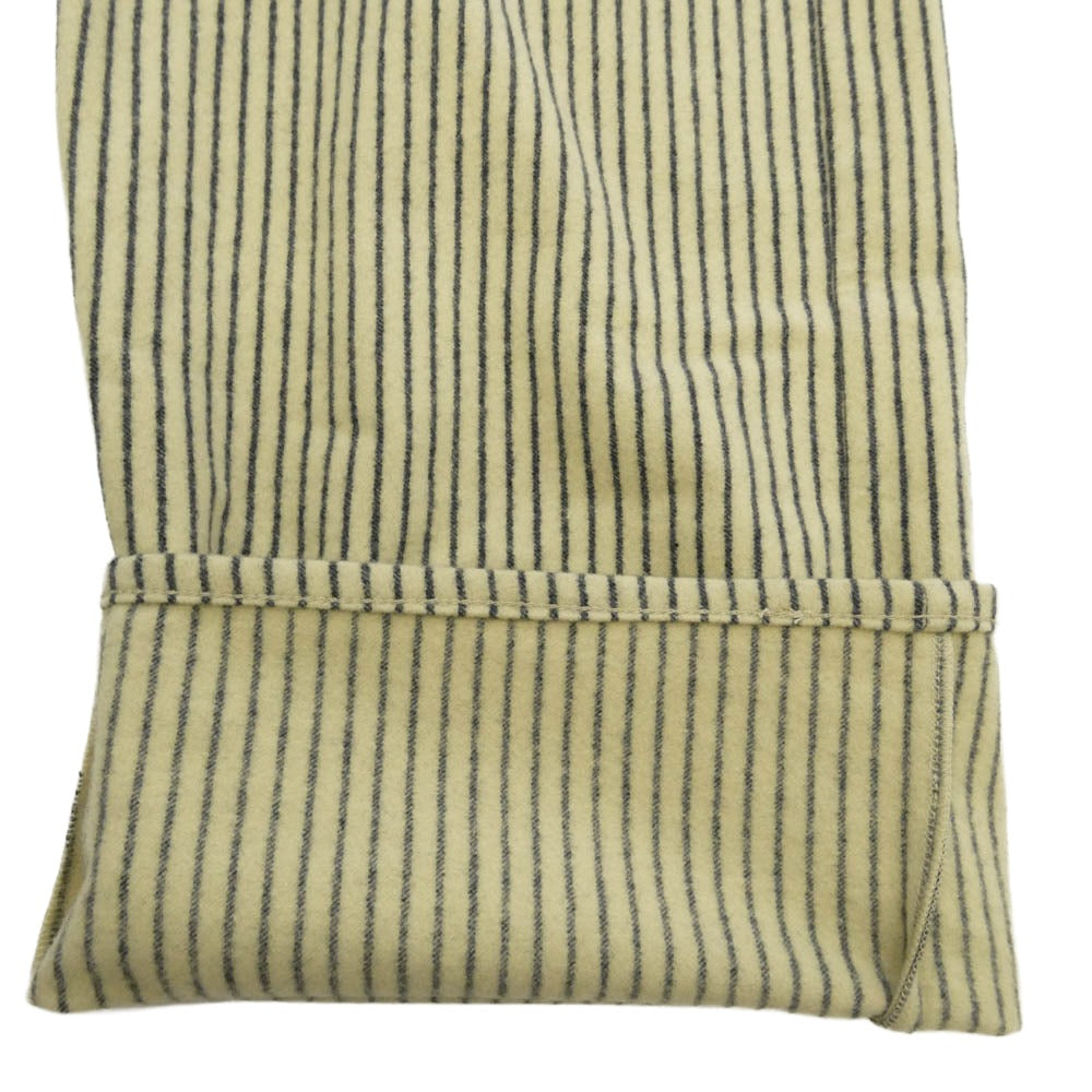 Nigel Cabourn ナイジェルケーボン ヒッコリーストライプ ウール パンツ ベージュ系 ブラック系 34【中古】