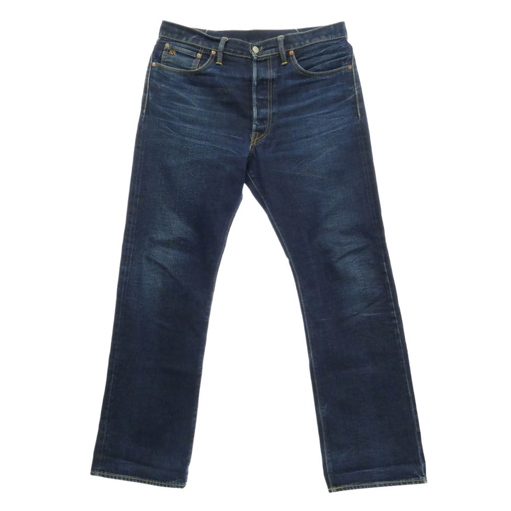 RRL ダブルアールエル ボタンフライ 赤耳 デニム パンツ インディゴブルー系 34x32【中古】