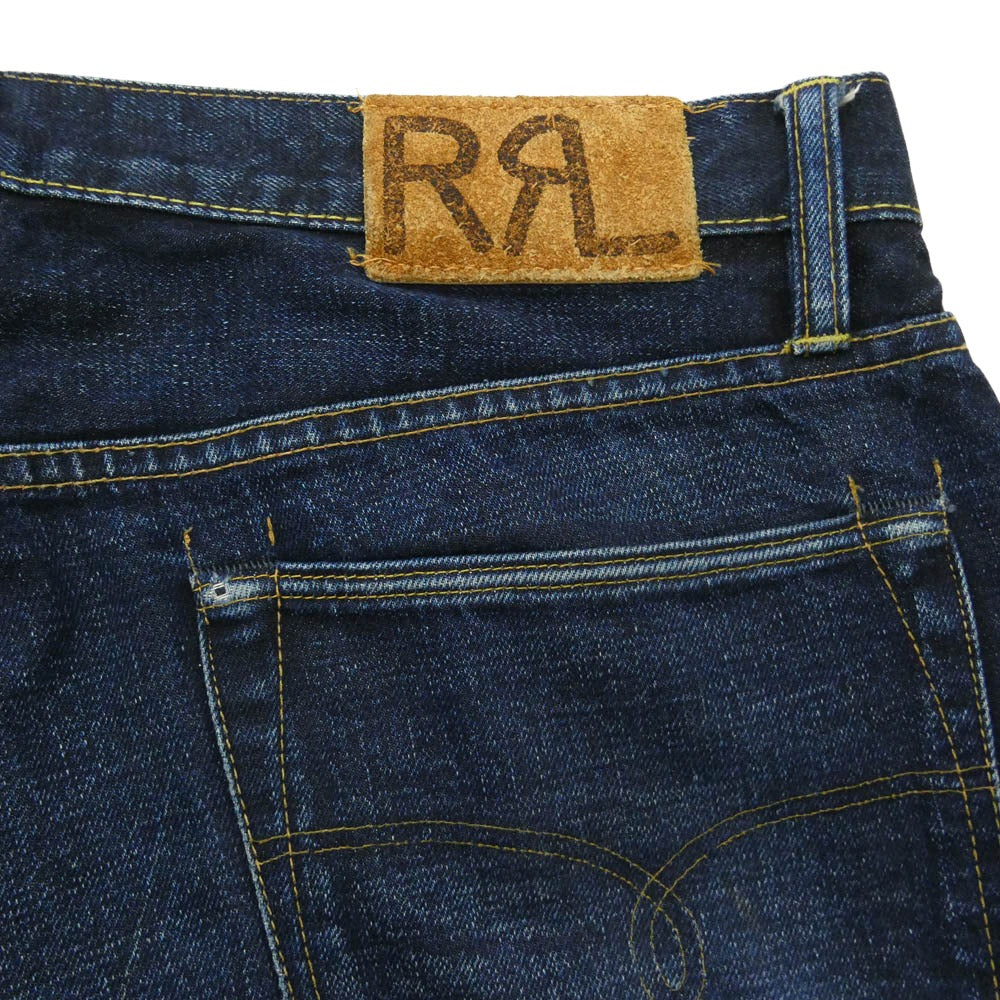 RRL ダブルアールエル ボタンフライ 赤耳 デニム パンツ インディゴブルー系 34x32【中古】