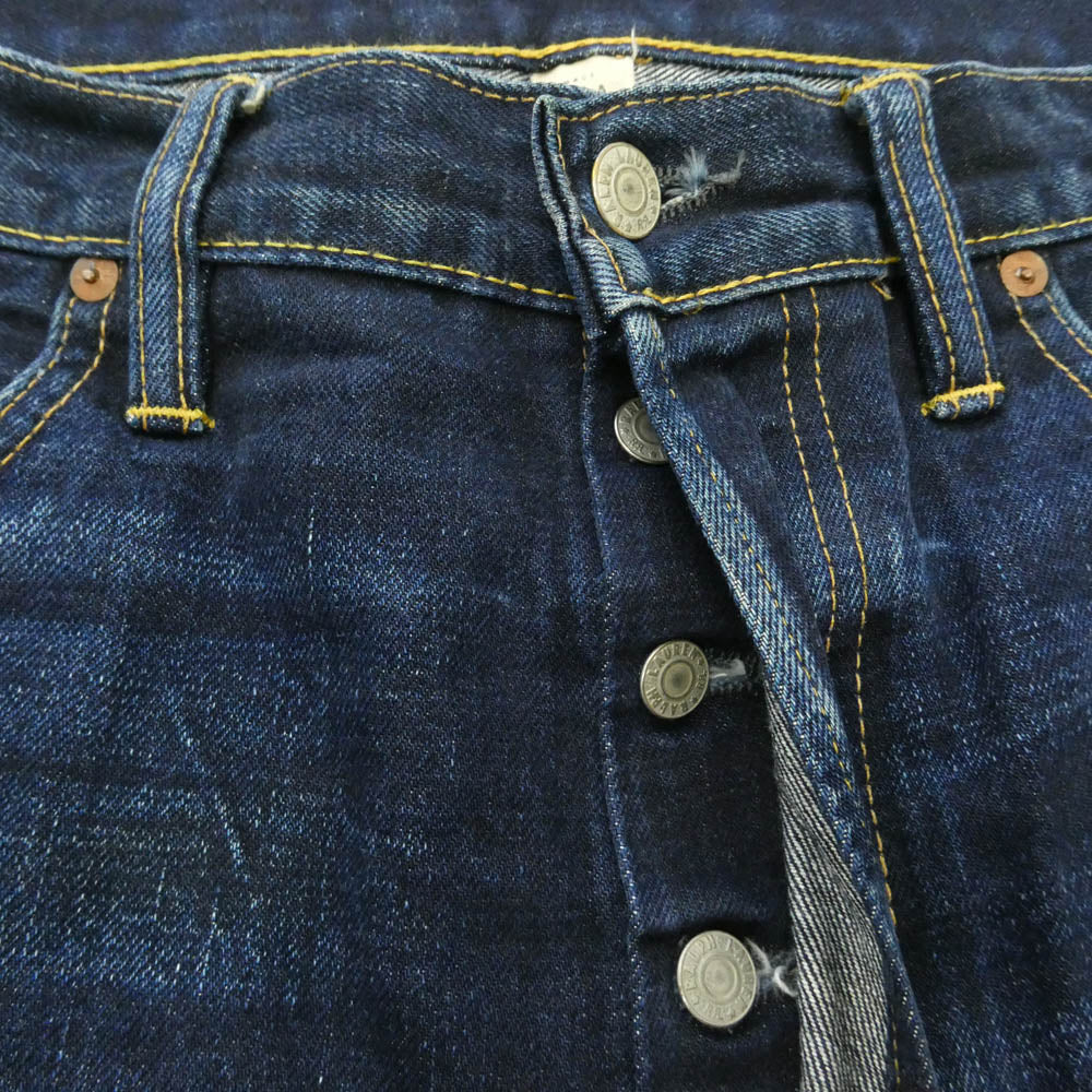 RRL ダブルアールエル ボタンフライ 赤耳 デニム パンツ インディゴブルー系 34x32【中古】