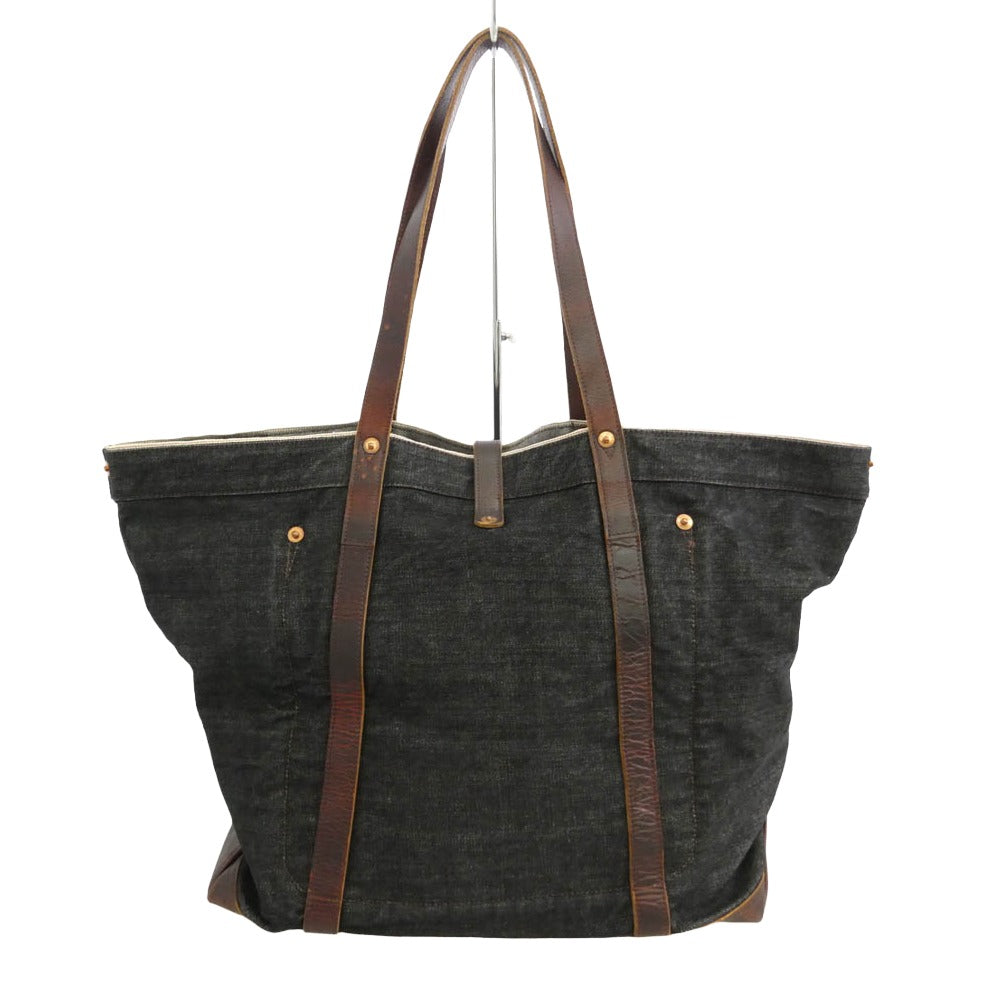 RRL ダブルアールエル デニム トートバッグ ブラック系 ブラウン系【中古】