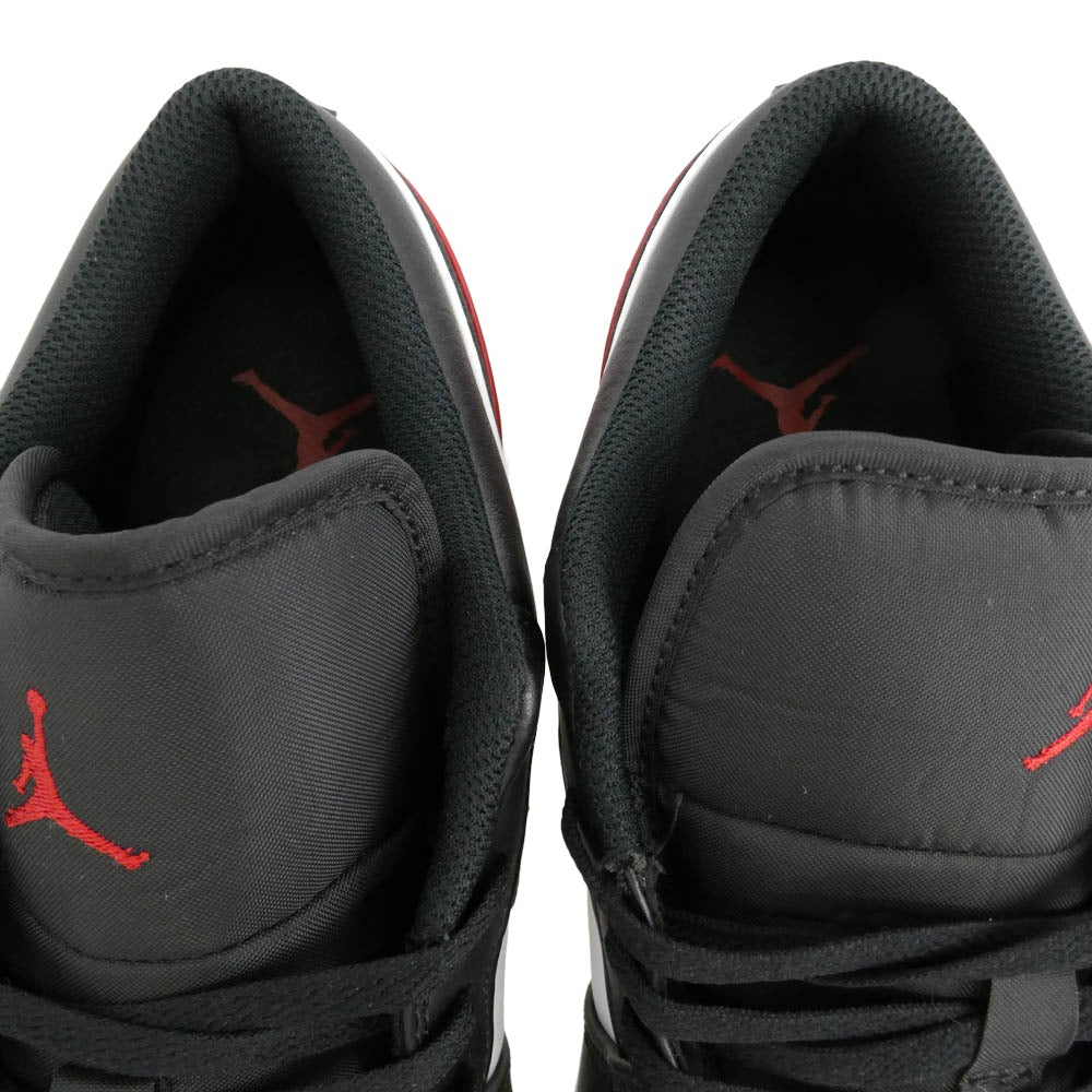 NIKE ナイキ 553558-161 Air Jordan 1 Low Bred Toe AJ1 エアジョーダン1 ロー ブレッドトゥ スニーカー レッド系 ブラック系 29.5cm【中古】
