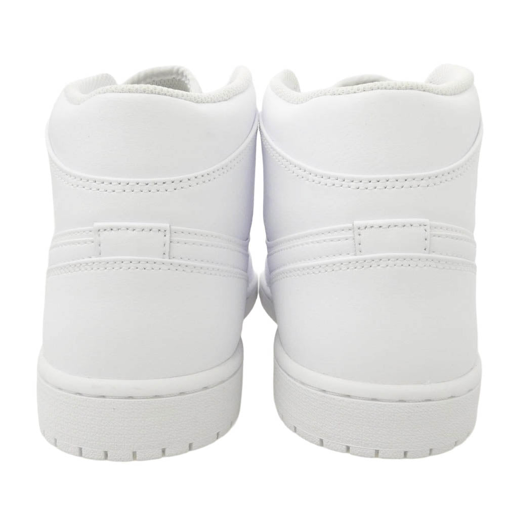 NIKE ナイキ 554724-136 Air Jordan 1 Mid Triple White AJ1 エアジョーダン ミッド トリプルホワイト スニーカー ホワイト系 29.5cm【極上美品】【中古】