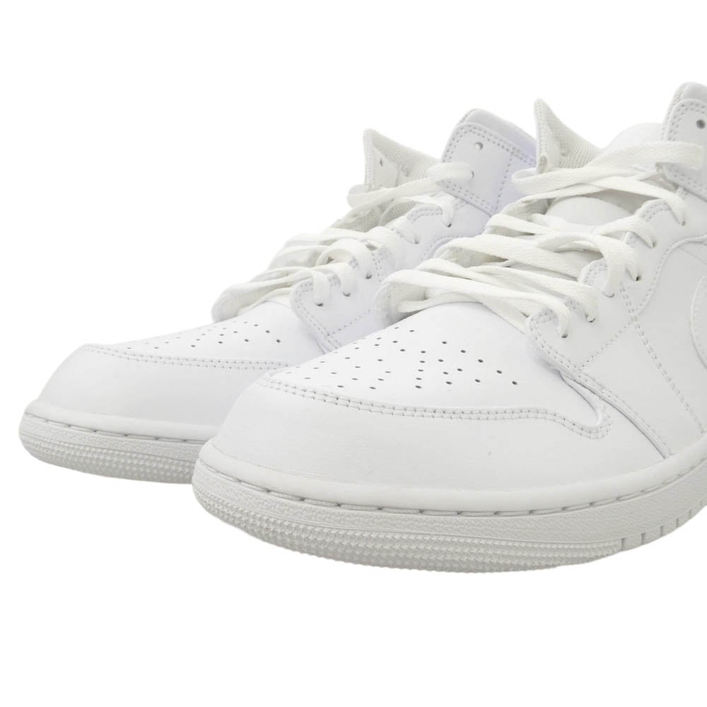 NIKE ナイキ 554724-136 Air Jordan 1 Mid Triple White AJ1 エアジョーダン ミッド トリプルホワイト スニーカー ホワイト系 29.5cm【極上美品】【中古】