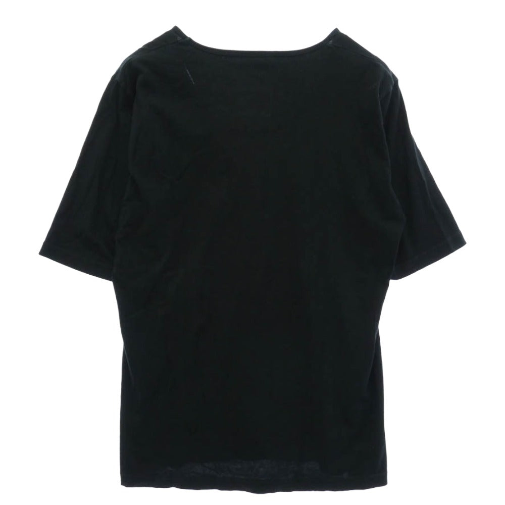 SHAREEF シャリーフ SH-1453B アップルプリント ラウンドネック 半袖 Tシャツ カットソー ブラック系 3【中古】