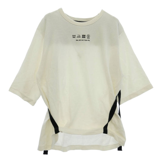 SHAREEF シャリーフ RIPPLE BELT S/S BIG TEE ベルト 半袖 Tシャツ カットソー ホワイト系 2【中古】