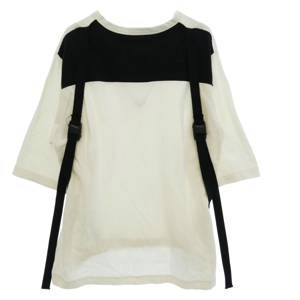 SHAREEF シャリーフ RIPPLE BELT S/S BIG TEE ベルト 半袖 Tシャツ カットソー ホワイト系 2【中古】