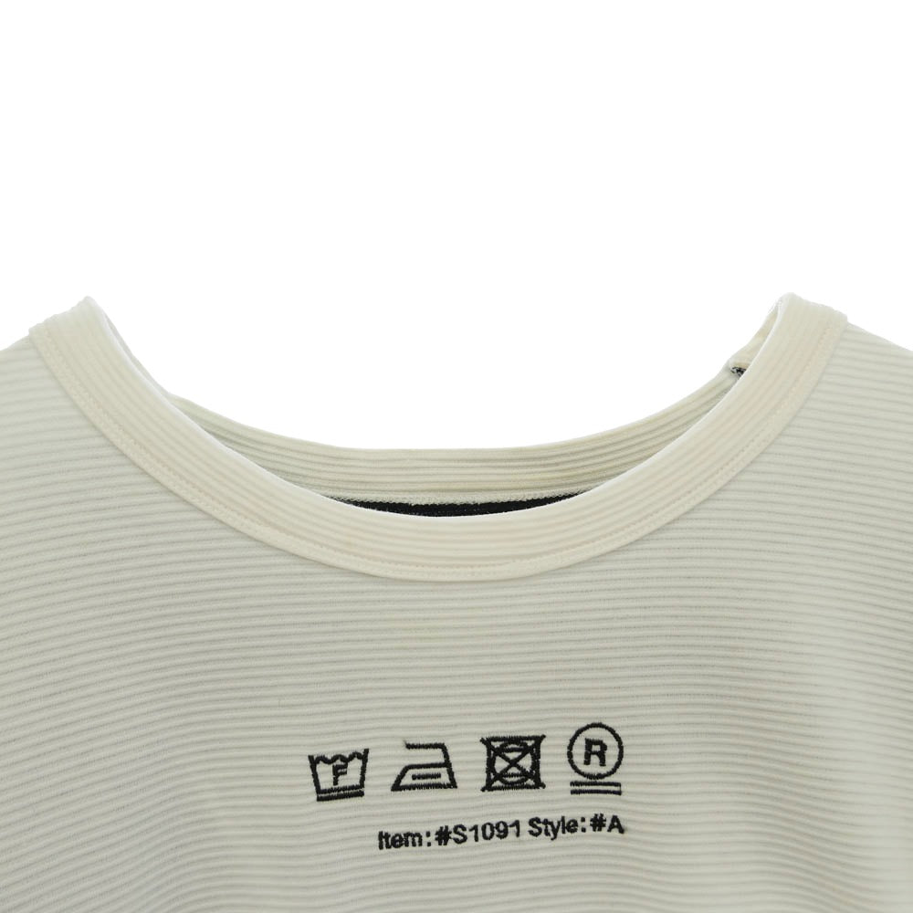SHAREEF シャリーフ RIPPLE BELT S/S BIG TEE ベルト 半袖 Tシャツ カットソー ホワイト系 2【中古】