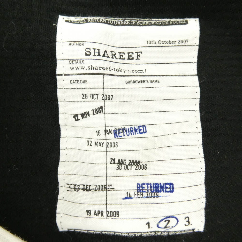 SHAREEF シャリーフ RIPPLE BELT S/S BIG TEE ベルト 半袖 Tシャツ カットソー ホワイト系 2【中古】