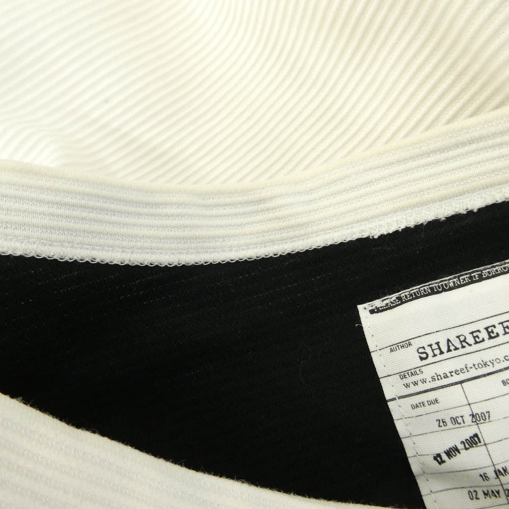 SHAREEF シャリーフ RIPPLE BELT S/S BIG TEE ベルト 半袖 Tシャツ カットソー ホワイト系 2【中古】