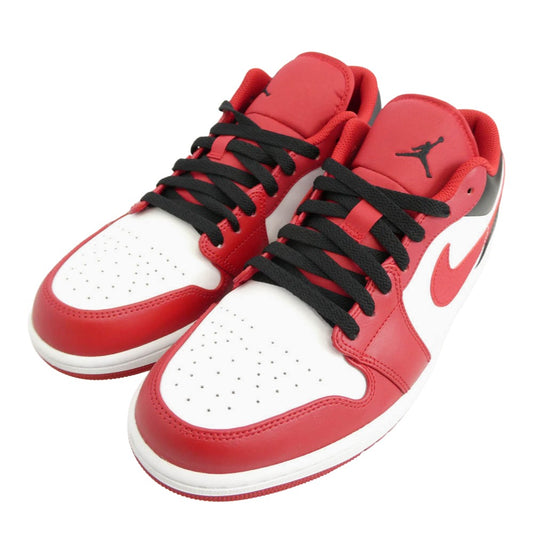 NIKE ナイキ 553558-163 Air Jordan 1 Low White Gym Red Black AJ1 エアジョーダン ロー スニーカー レッド系 ホワイト系 29cm【中古】