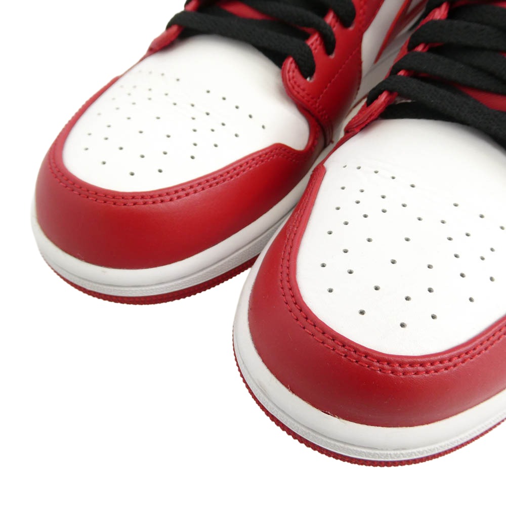 NIKE ナイキ 553558-163 Air Jordan 1 Low White Gym Red Black AJ1 エアジョーダン ロー スニーカー レッド系 ホワイト系 29cm【中古】