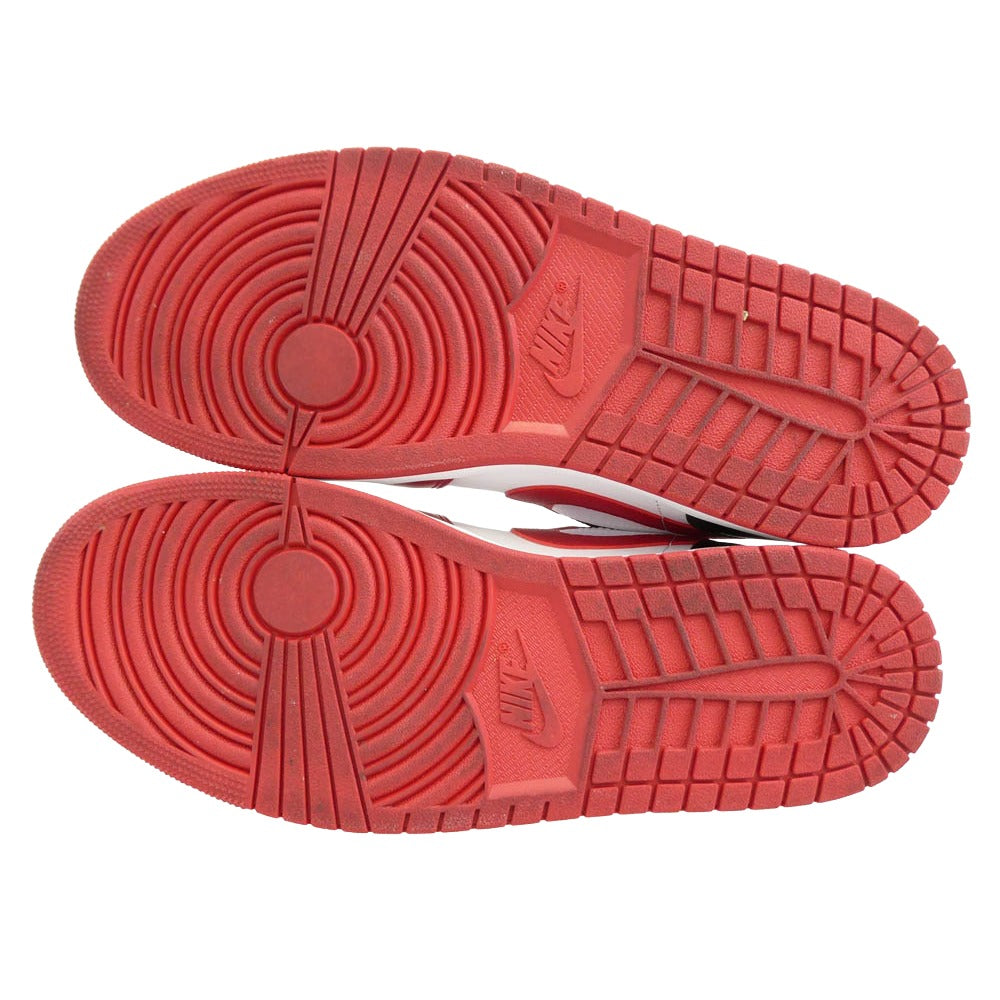 NIKE ナイキ 553558-163 Air Jordan 1 Low White Gym Red Black AJ1 エアジョーダン ロー スニーカー レッド系 ホワイト系 29cm【中古】