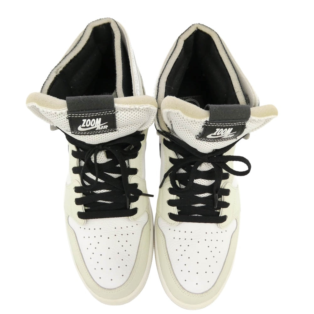 NIKE ナイキ CT0979-002 Women's Air Jordan 1 High Zoom Air Comfort Sail Black AJ1 ウィメンズ エアジョーダン ハイ ズーム エア コンフォート セイル ブラック スニーカー ホワイト系 オフホワイト系 29cm【中古】