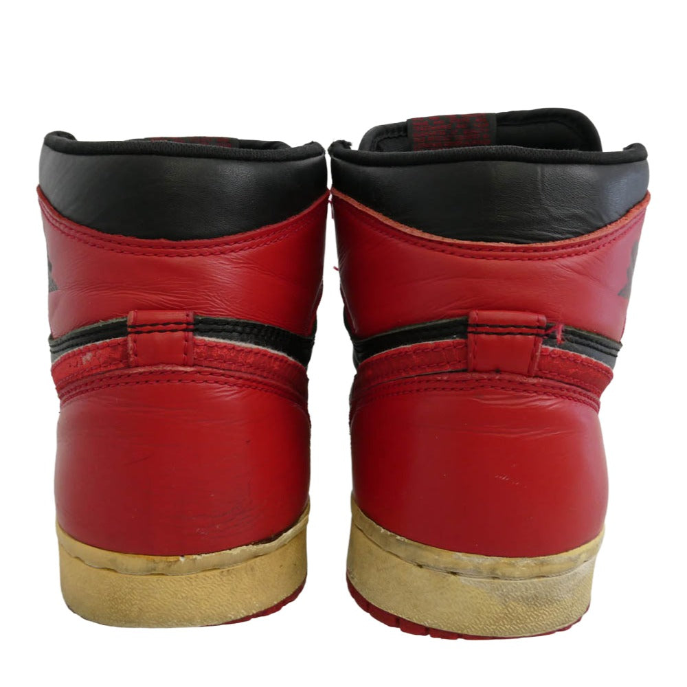 NIKE ナイキ 130207-061 【鑑賞用】AIR JORDAN 1 RETRO BRED AJ1 90s 1994年製 エアジョーダン レトロ ブレッド スニーカー レッド系 ブラック系 26.5cm【中古】