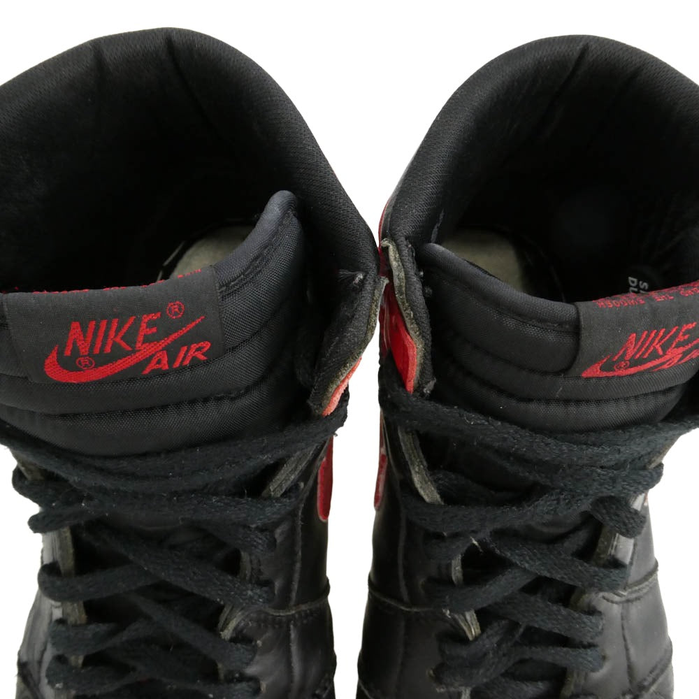 NIKE ナイキ 130207-061 【鑑賞用】AIR JORDAN 1 RETRO BRED AJ1 90s 1994年製 エアジョーダン レトロ ブレッド スニーカー レッド系 ブラック系 26.5cm【中古】