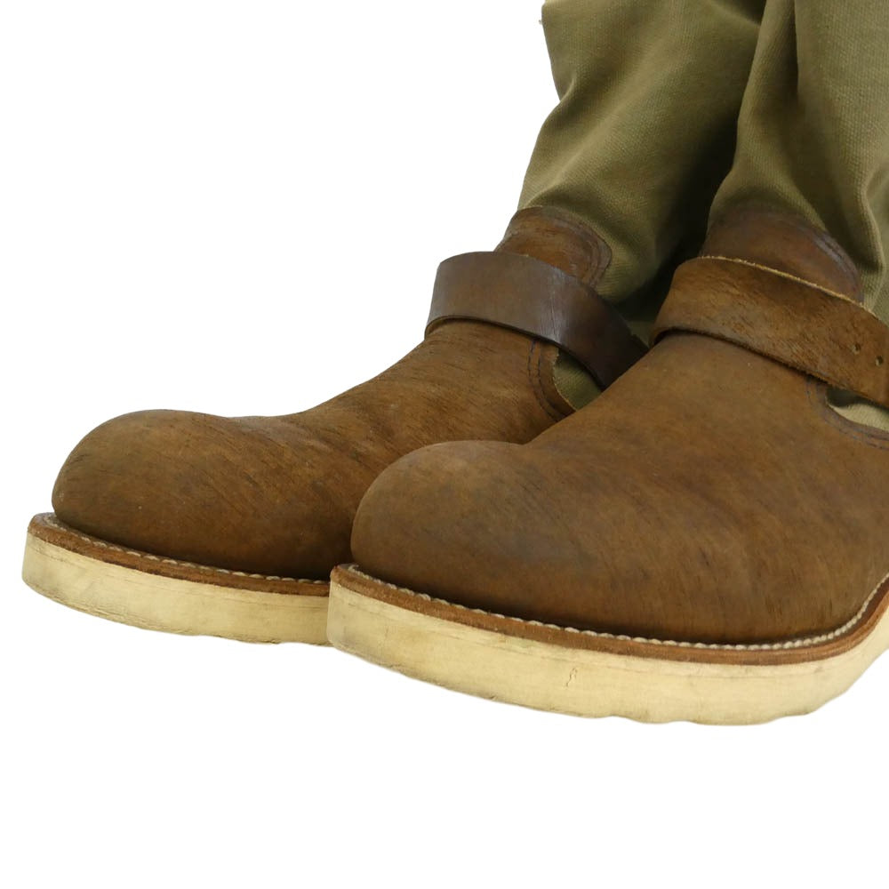 RED WING レッドウィング 2980 USA製 オイルドキャンバス エンジニア ブーツ ブラウン系 モスグリーン系 US9.5【中古】