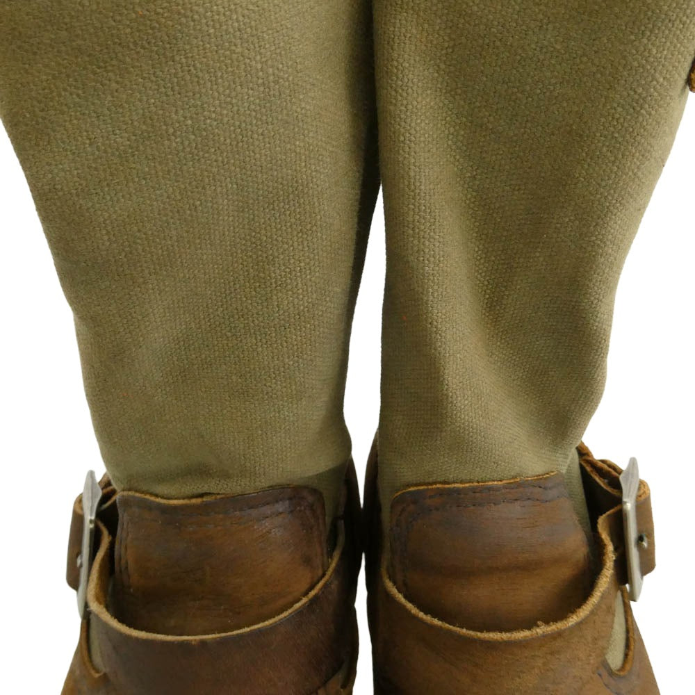 RED WING レッドウィング 2980 USA製 オイルドキャンバス エンジニア ブーツ ブラウン系 モスグリーン系 US9.5【中古】