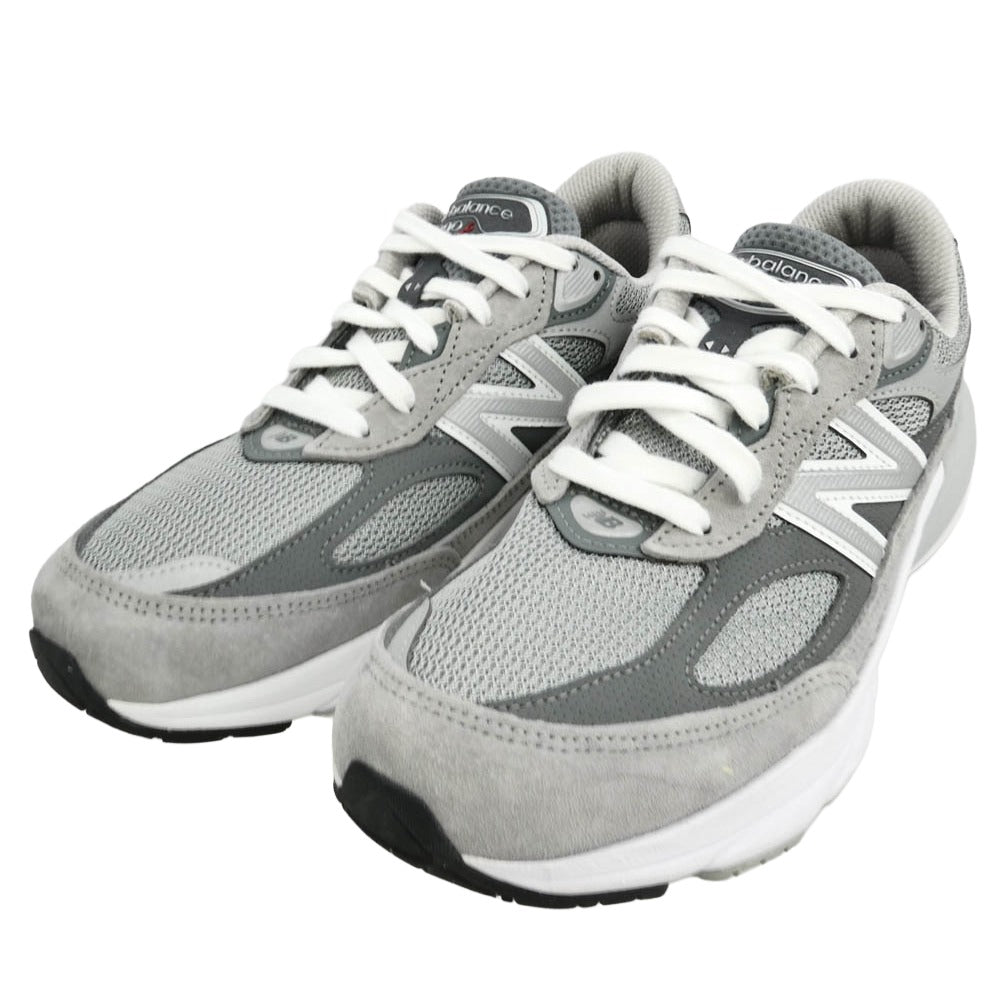 NEW BALANCE ニューバランス W990GL6 USA製 990 V6 Gray Heel USA Logo グレー ヒール USAロゴ ローカット スニーカー グレー系 ホワイト系 25cm【中古】