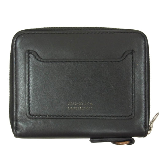 Lewis Leathers ルイスレザー PORTER ポーター x PORTER ポーター Leather Zip Wallet レザー ジップ 二つ折り財布 ウォレット ブラック系【中古】