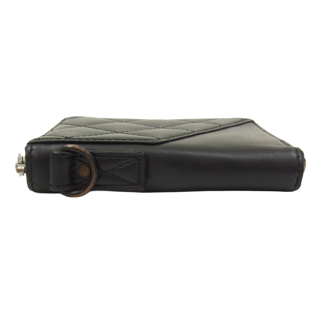 Lewis Leathers ルイスレザー PORTER ポーター x PORTER ポーター Leather Zip Wallet レザー ジップ 二つ折り財布 ウォレット ブラック系【中古】