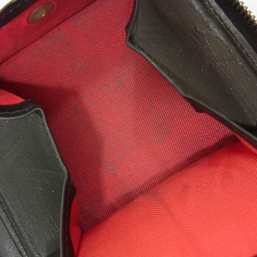 Lewis Leathers ルイスレザー PORTER ポーター x PORTER ポーター Leather Zip Wallet レザー ジップ 二つ折り財布 ウォレット ブラック系【中古】
