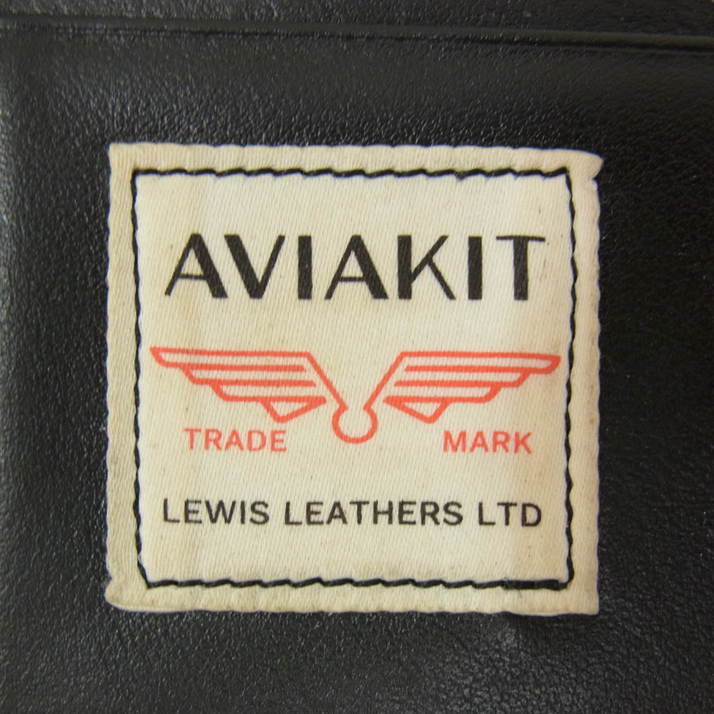 Lewis Leathers ルイスレザー PORTER ポーター x PORTER ポーター Leather Zip Wallet レザー ジップ 二つ折り財布 ウォレット ブラック系【中古】