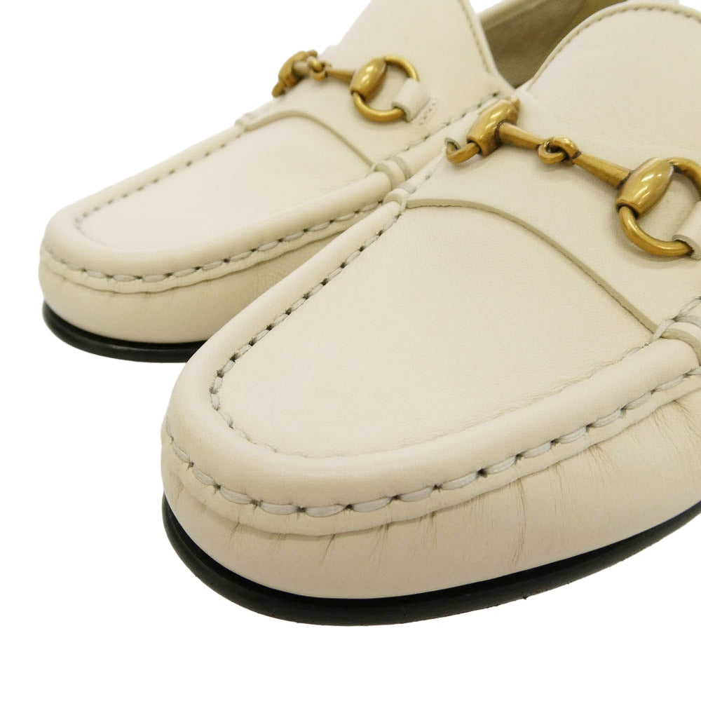 GUCCI グッチ 1953 ホースビット レザー ウィメンズ ローファー ベージュ系 35.5【極上美品】【中古】