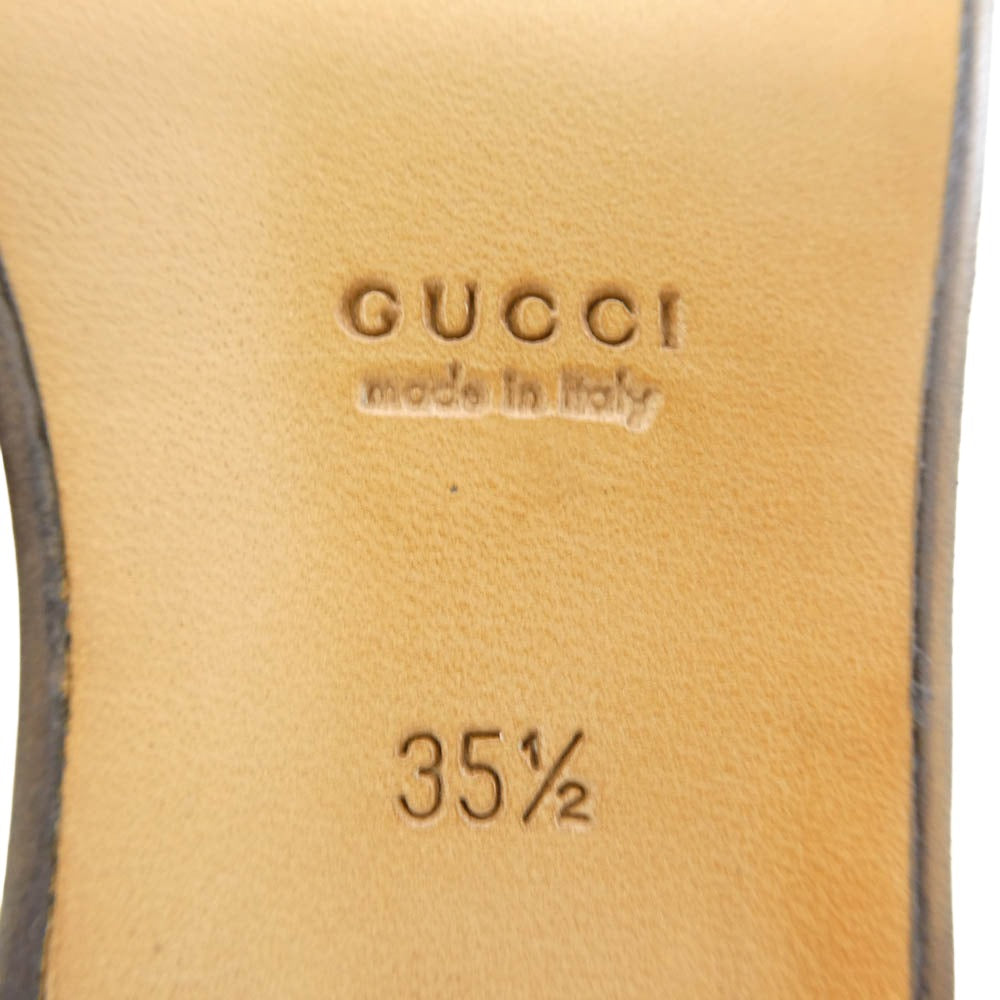 GUCCI グッチ 1953 ホースビット レザー ウィメンズ ローファー ベージュ系 35.5【極上美品】【中古】
