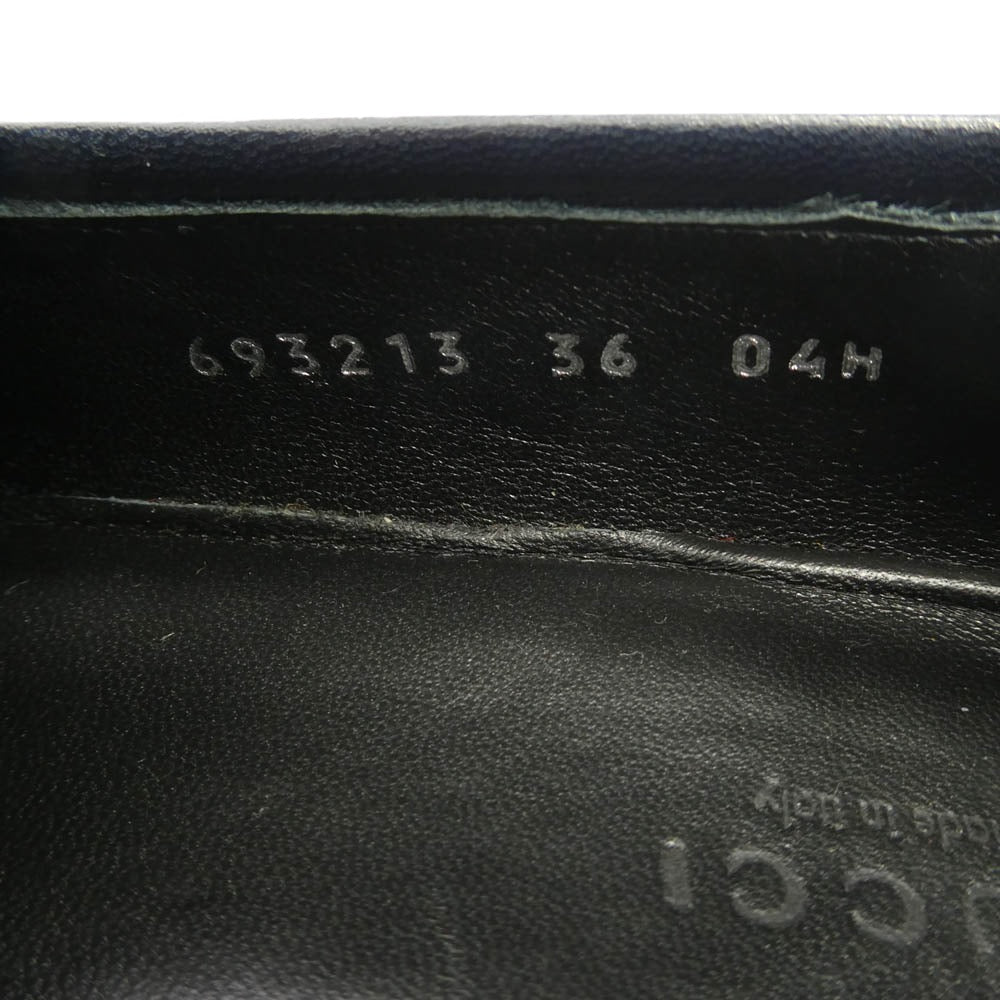 GUCCI グッチ 693213 GGスプリーム キャンバス ホースビット ヨルダーン ウィメンズ ローファー ネイビー系 36【極上美品】【中古】