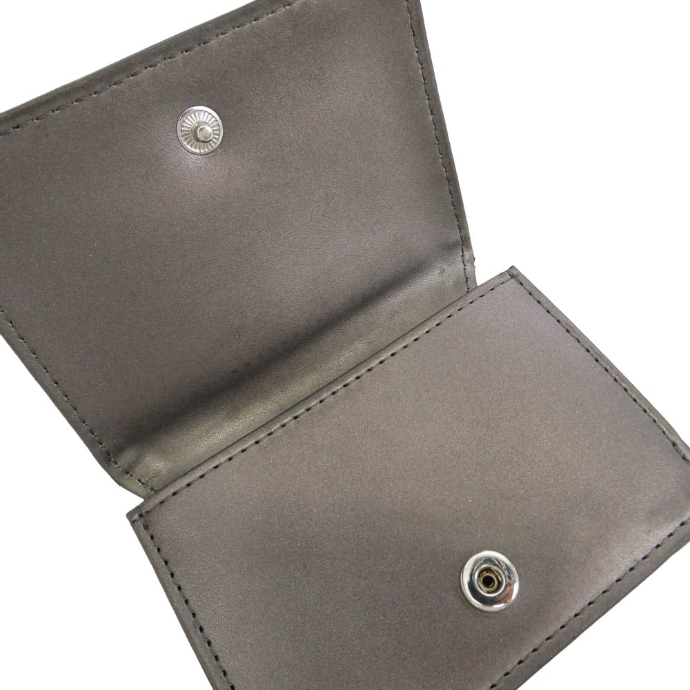 DIESEL ディーゼル X08164 P0550 ロゴ 三つ折り レザー 小銭入れ付き 財布 ネイビー系【中古】